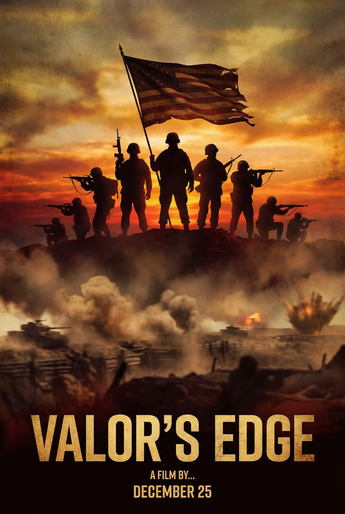 芒果视频 出品战争史诗片《铁血意志》电影海报